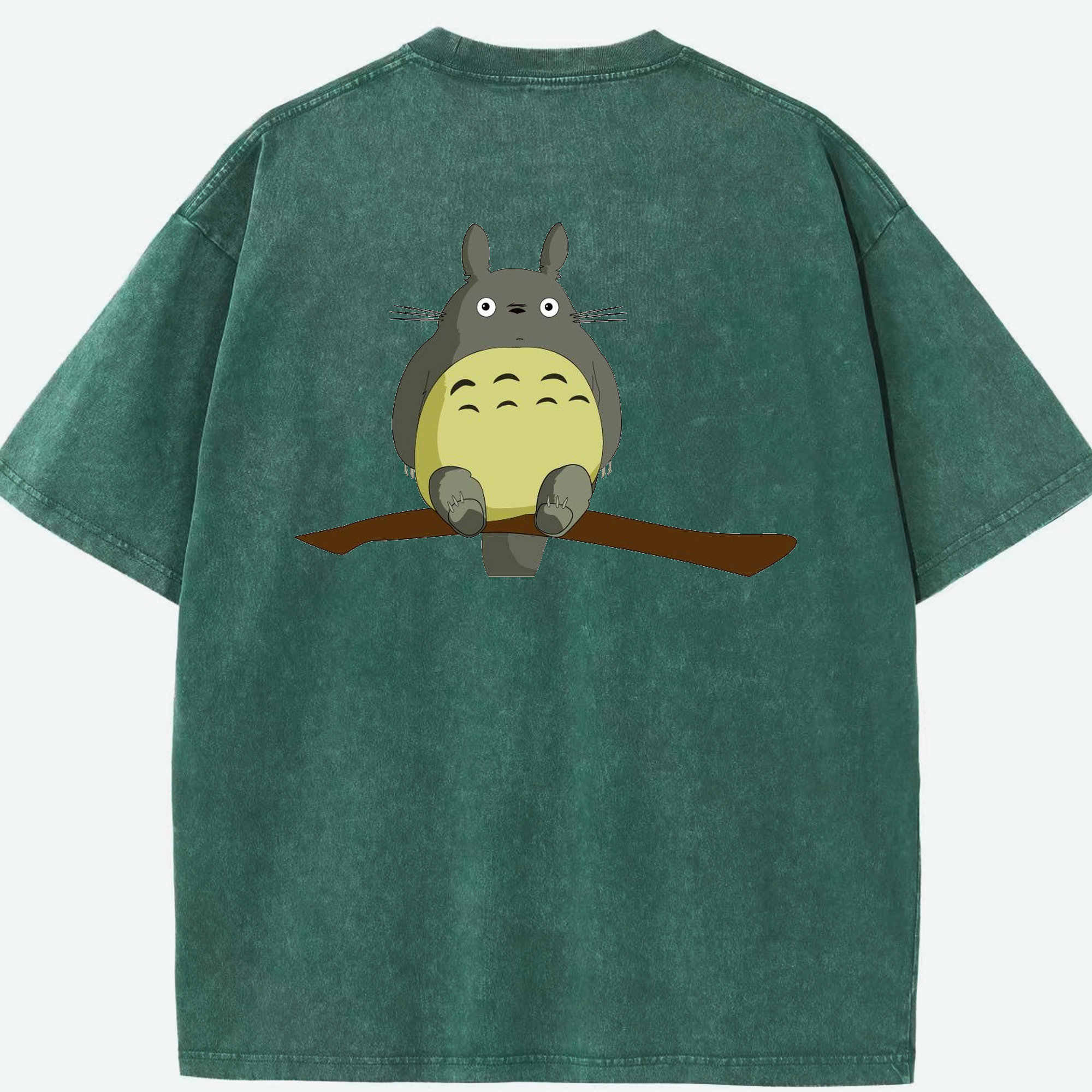 （画像用） となりのトトロ 草壁メイ 草壁サツキ My Neighbor Totoro Satsuki Kusakabe Mei Kusakabe 綿100% ヴィンテージ風 半袖Tシャツ（背面プリント）